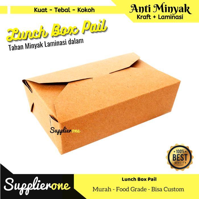 Lunch Box isi 50 / Paper Lunch Box / Lunch Box Paper / Food Box