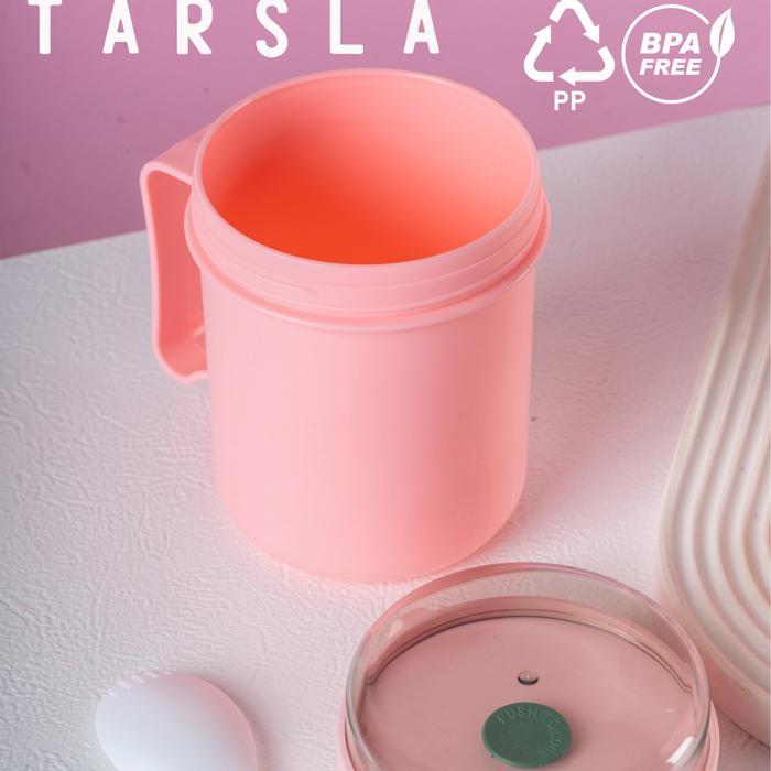 Tarsla Gelas Mug Multifungsi OR-0238 dengan Sendok BPA Free 580 ML