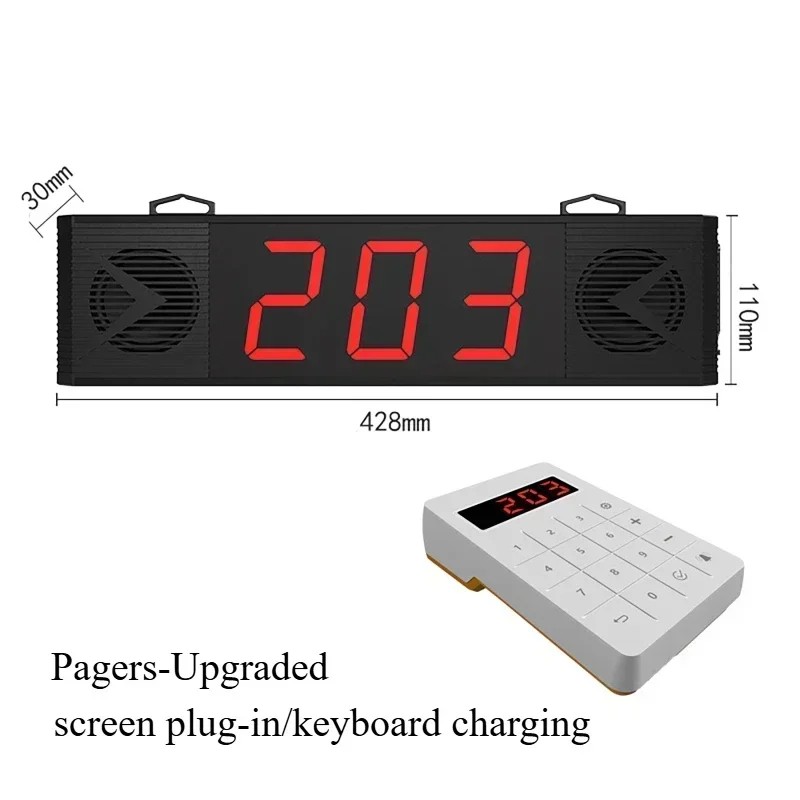 Restaurant Queue Calling System Three-Digit Display Voice Broadcast Calling Machine Wireless Calling