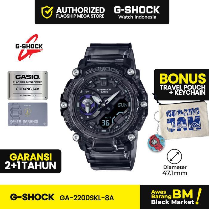 DISKON GA-2200SKL-8ADR Jam Tangan Pria Analog Digital Anti Watches GShock GA-2200SKL GA-2200