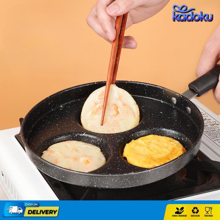 Frypan Telur Motif Bulat Love Wajan Penggorengan Pancake Teflon Cetakan Telur Martabak Anti Lengket