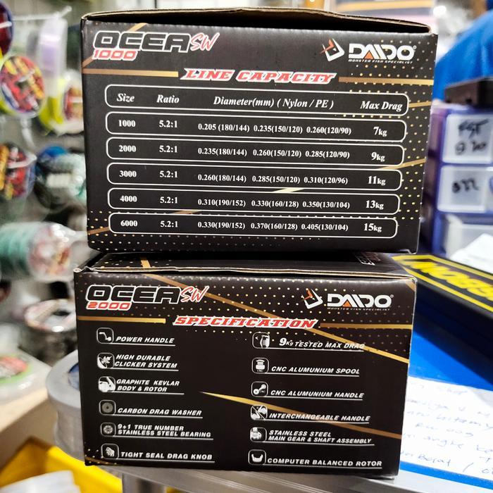 Reel Daido Ocea Spin Sw 1000 2000 3000 4000 6000