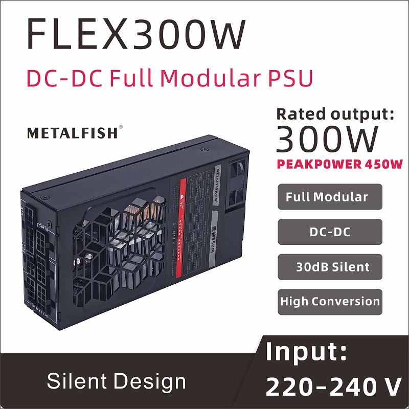 METALFISH Flex 300W Modular Power Supply Small 1U Computer PSU Flex-ATX For ITX Mini PC POS