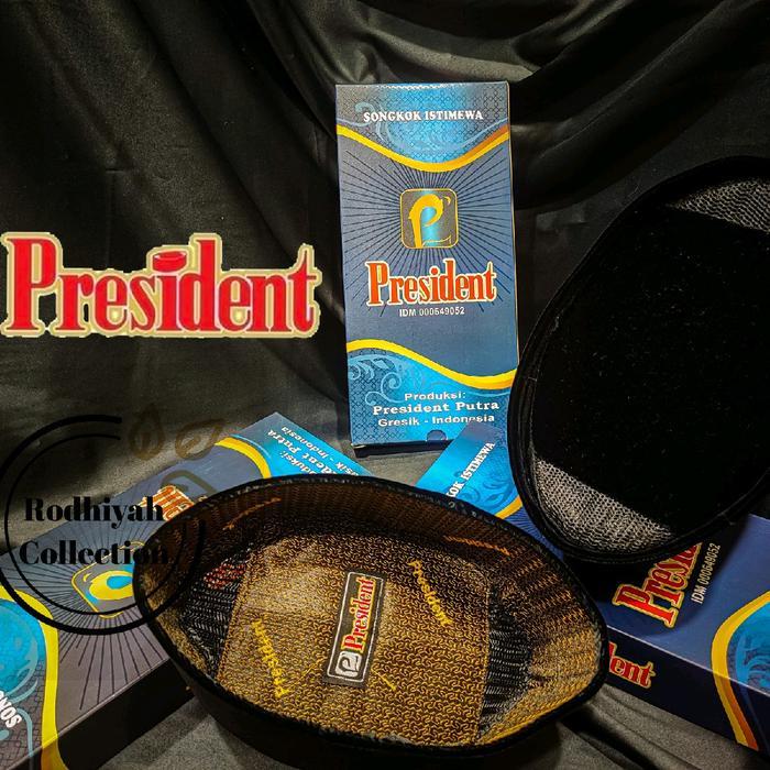 Songkok Peci President Ac Original Kopiah Polos Hitam Peci President - Rc