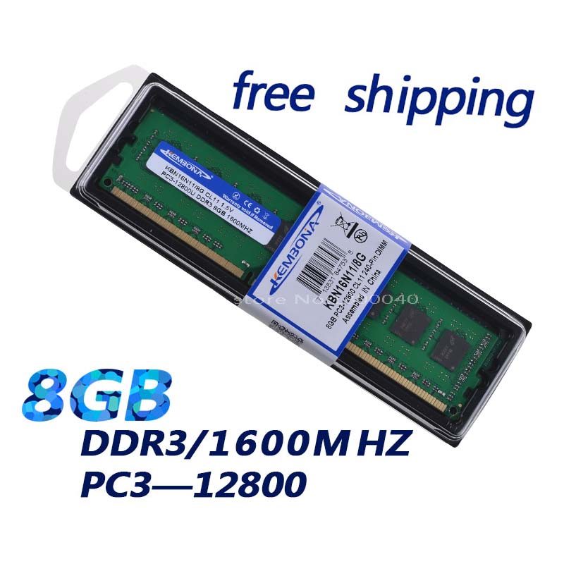 KEMBONA DDR3 8GB Memoria Ram ddr3 1600 For A-M-D motherboard Desktop PC3-12800 Brand New Lifetime