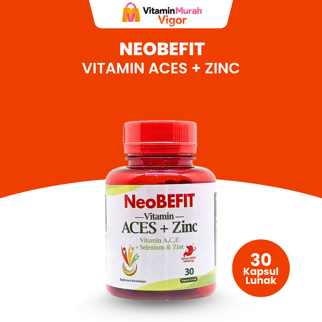 NeoBEFIT Vitamin A C E Selenium + ZINC ISI 30 & 100 KAPSUL LUNAK