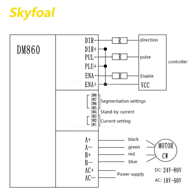 Stepper motor driver.DM860.for 57 86 stepper motor