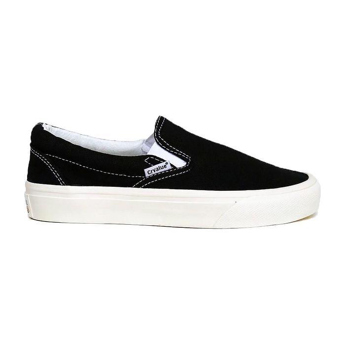 Eiger - Sepatu Corvalue Footwear - Slip On Pria Wanita Baltimore Black White Og Flat Shoes Canvas