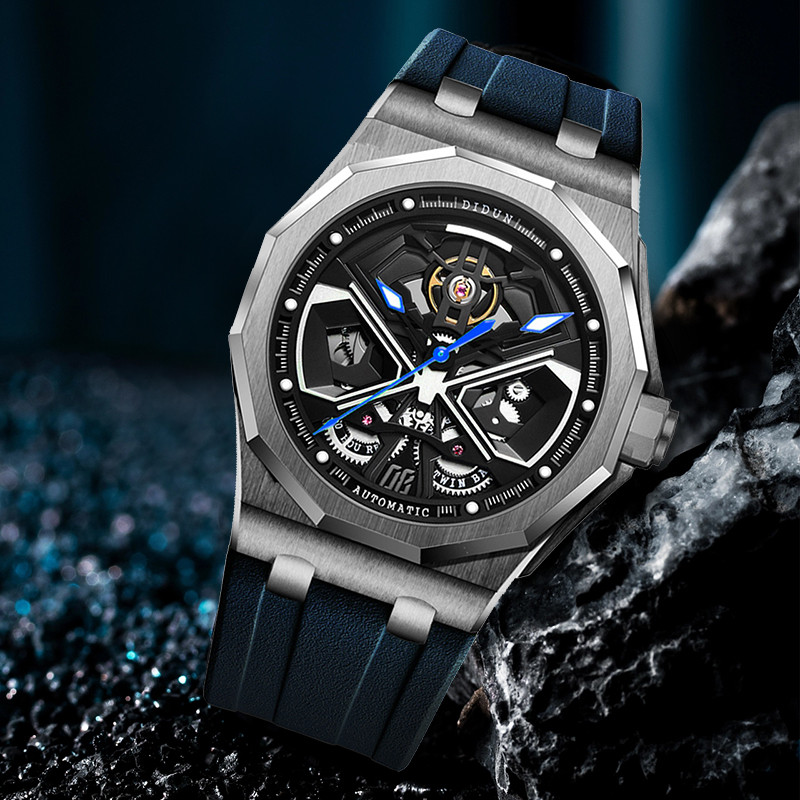 DIDUN Top Luxury Brand Men Automatic Watches Men Skeleton Mechanical Watches Miyota 8215 Movement