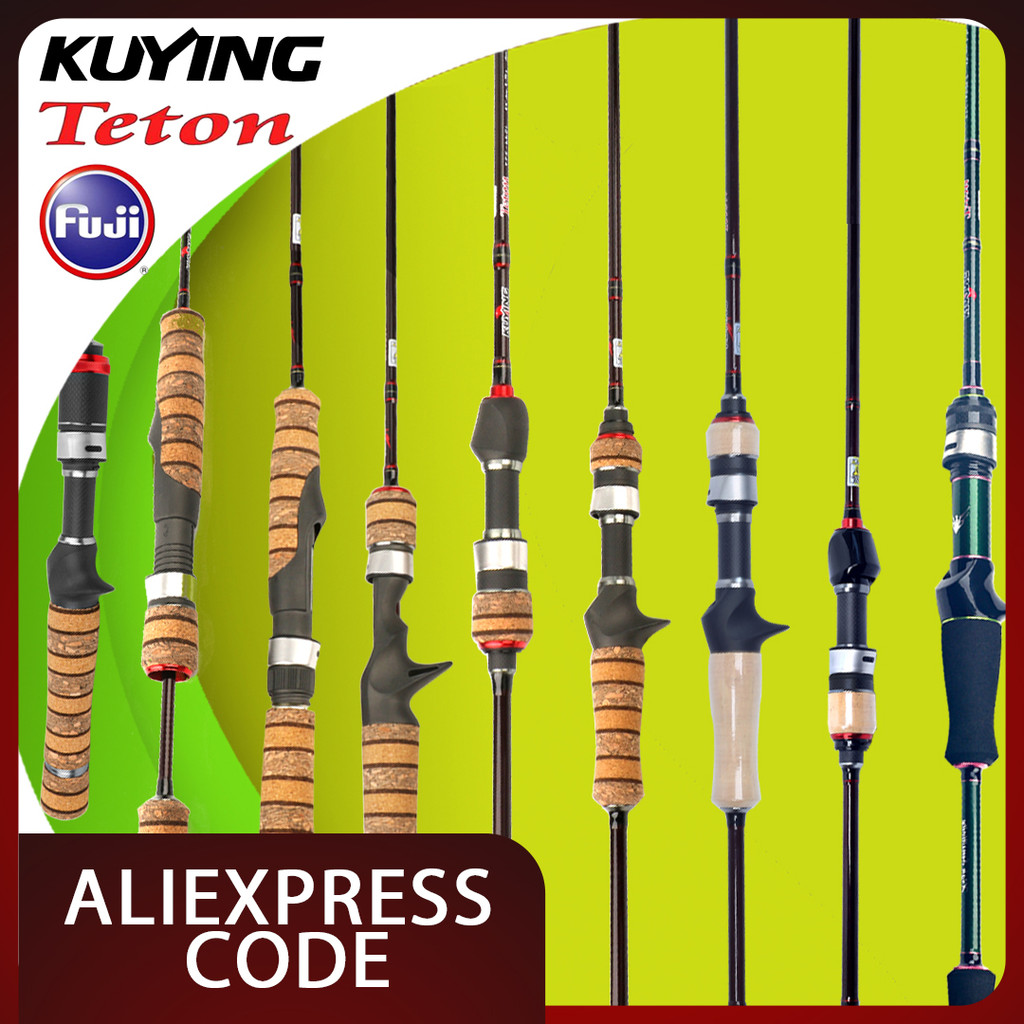 KUYING TETON Baitcasting Spinning Lure Fishing Rod 52-6'6" Ultra Light Toray Carbon Fiber FUJI Parts