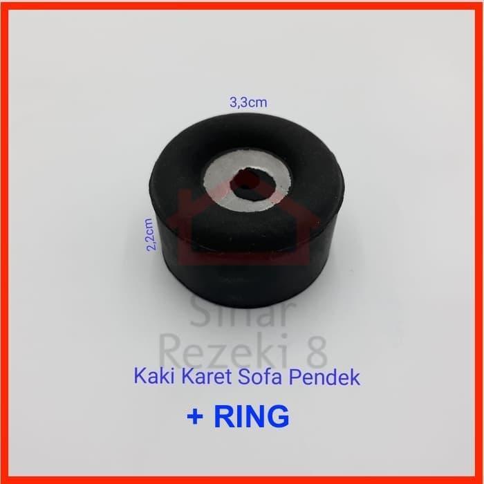 Karet Kaki Sofa Kursi Meja / Door Stop Pengaman Pintu dengan Ring Plat .