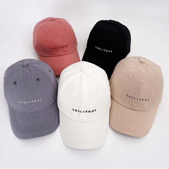 Topi Baseball Pria Wanita Dewasa Distro Teks Challange Hitam Biru Pink Putih Outfit Gaya Casual