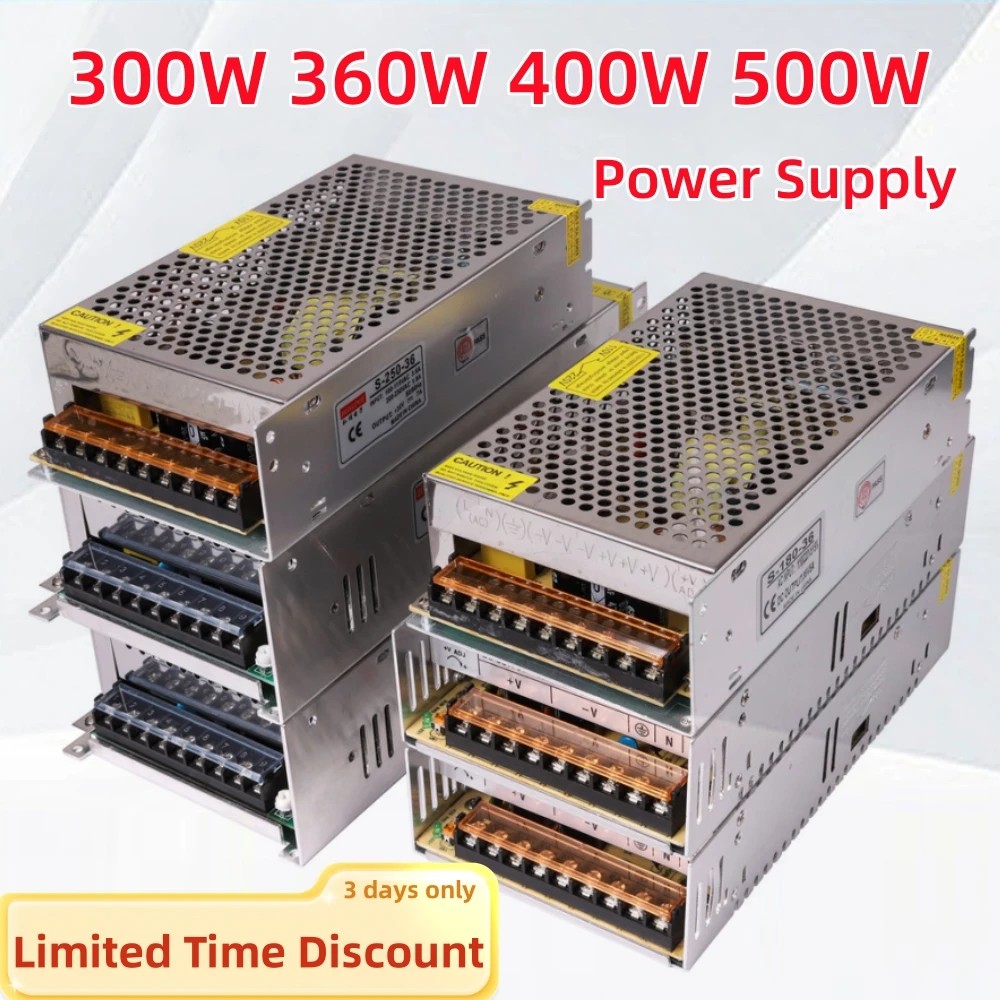 300W 360W 400W 500W LED Power Supply DC 5V 12V 24V 36V 48V Switching Power Supply 10A 20A 30A 40A So