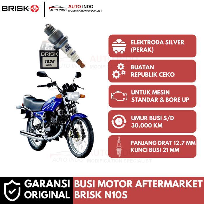 Busi Motor Brisk Silver Racing N10S Untuk Yamaha Rx King (Busi Pendek)