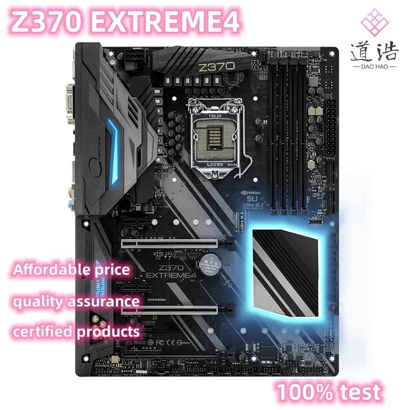 For Asrock Z370 EXTREME4 Motherboard 64GB HDMI DVI-D M.2 LGA 1151 DDR4 ATX Z370 Mainboard 100%