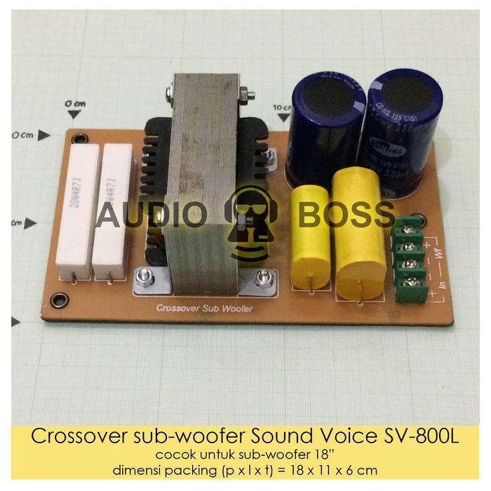 Crossover Subwoofer Crossover Pasif Sound Voice 18 Inch Sv-800L 18" Terbaru 