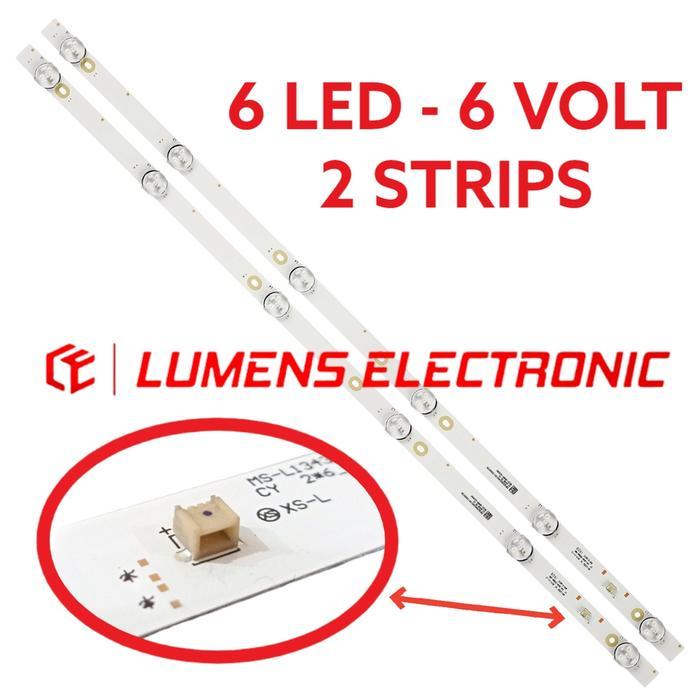 BACKLIGHT TV LED MITO 32 INC 3218 3255 LAMPU BL 6K 6V 32INC IN 6 VOLT