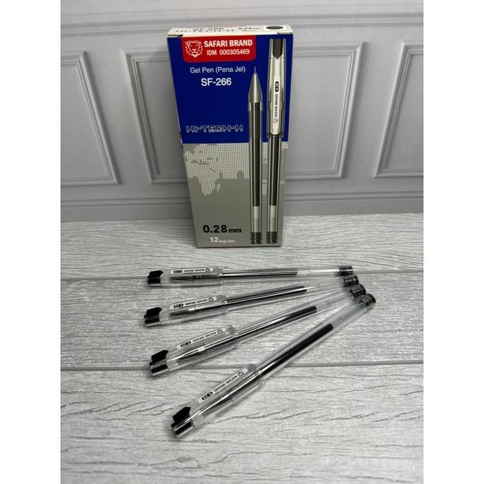"New" SELUSIN ( 12 PCS ) Pulpen Hi-Tech-H Hitech Hitec Safari / EDS ON 0.28 mm Gel Pen Hi-Tech-H