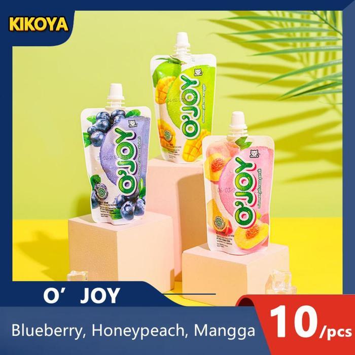 "New" PAKET OJOY 10PCS MINUMAN JELLY OJOY rawbISI 10 PCS Peach Blueberry Jeli Food Mangga Stoberry