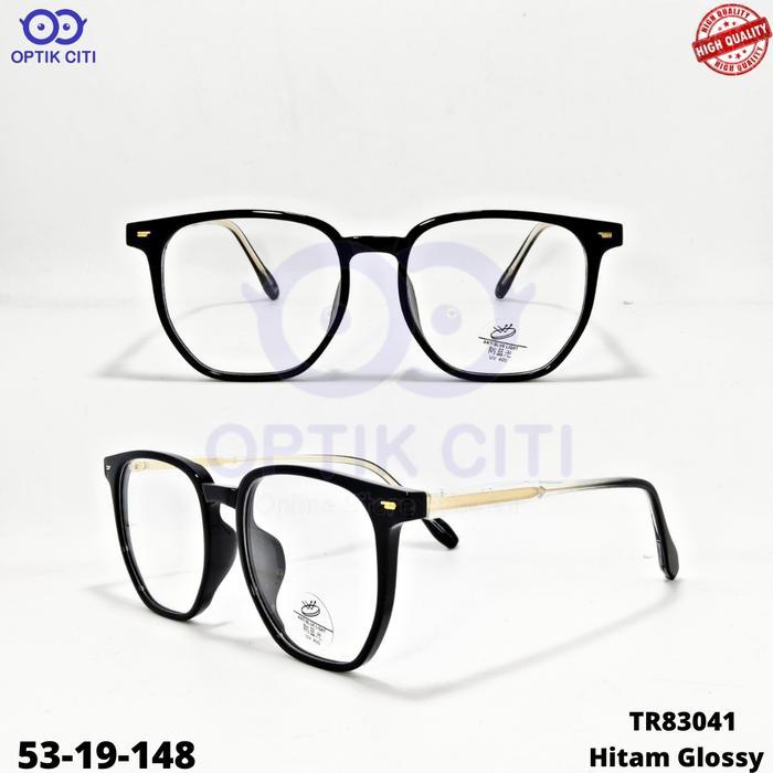 frame kacamata pria wanita kotak lebar 83041 ringan high quality