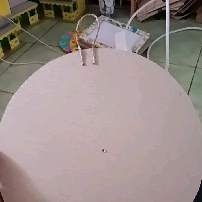Prakarya Jam dinding mainan dari kardus