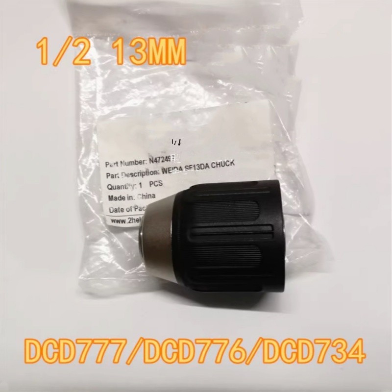ORIGINAL CHUCK N472497 FOR DEWALT DCD777 DCD776 DCD734 1/2 13MM KEYLESS CHUCK