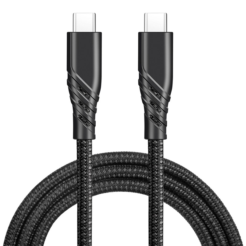 For Type-C Data Cable, 2M Nylon Braid, Extremely Durable High-Speed USB 2.0 Type-C TO Type-C Schargi