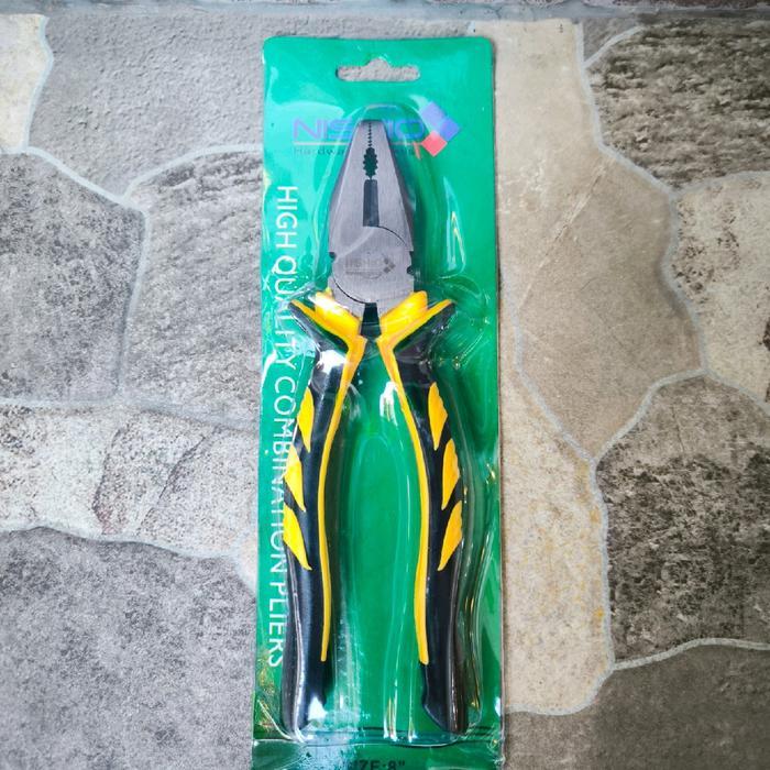 (NO BRAND)TANG KOMBINASI 8 INCH Tang Potong Kabel Tembaga (tang karet)