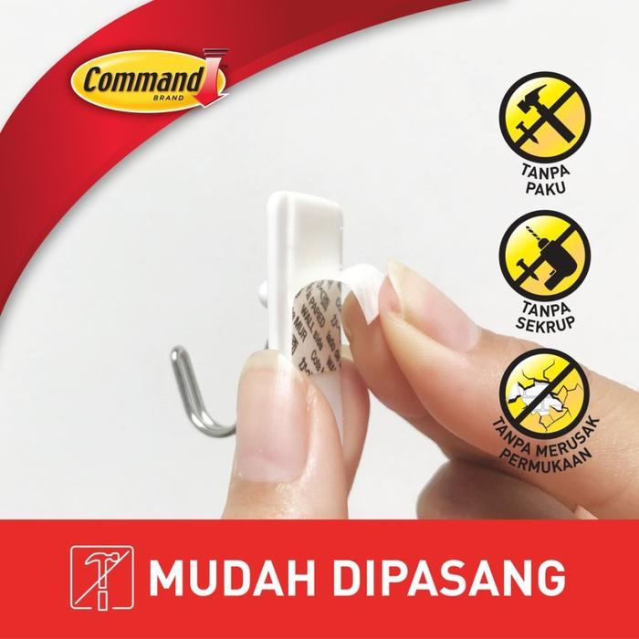 TERLARIS Command 3 M ungan Small Wire Hook dengan Perekat Kuat 17067 Selamat Berbelanja