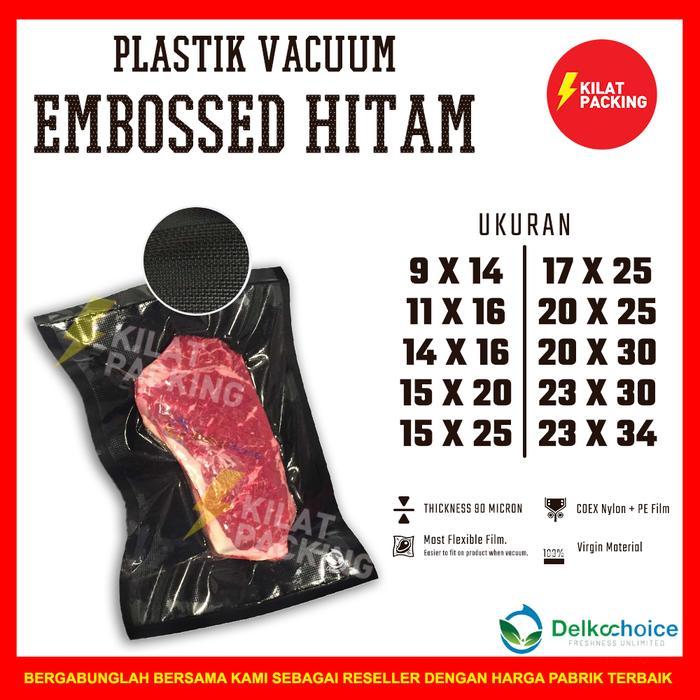 PLASTIK VACUM VACUUM VAKUM SEALER EMBOSS HITAM DELKOCHOICE SATUAN