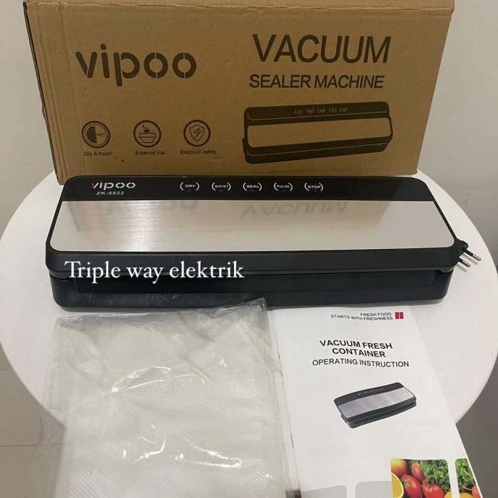 alat vacuum sealer makanan / mesin press plastik vacum vipoo