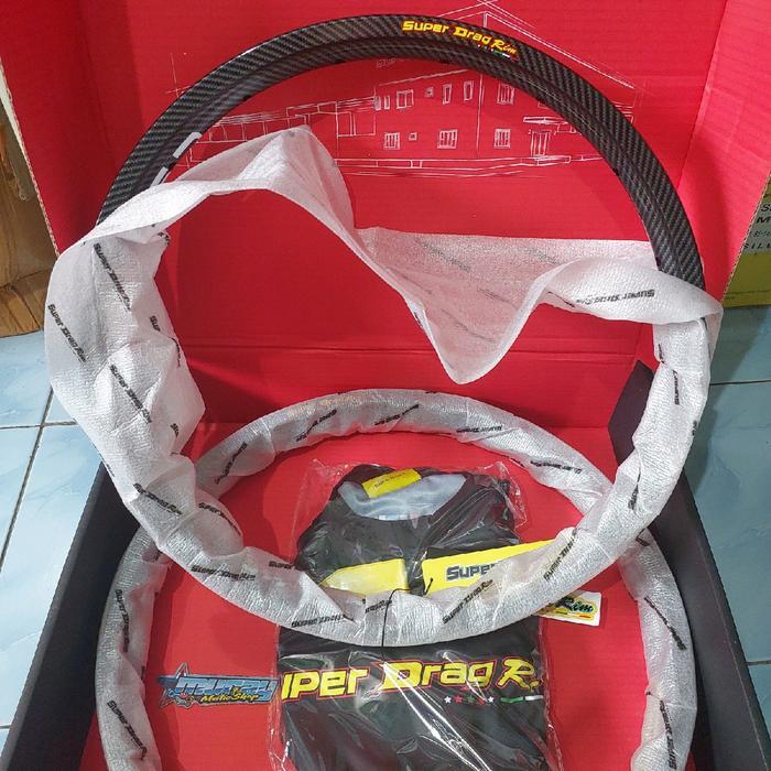 Velg Super Drag Rims carbon 120/140 Rims 17 Asli Thailand untuk Motor - Motorcycle Karbon