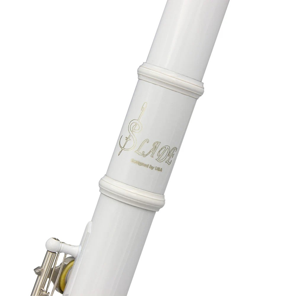SLADE White 16 Holes Flute Professional C Key Flute Closed Open Plated Concert Flute with Box