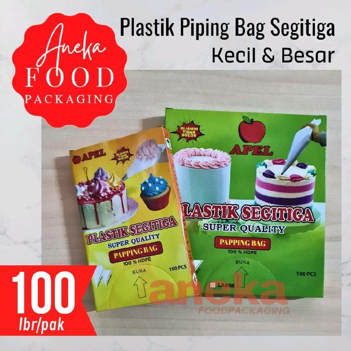 100lbr- Plastik segitiga APEL kantong kecil & besar/piping bag/papping bag kue