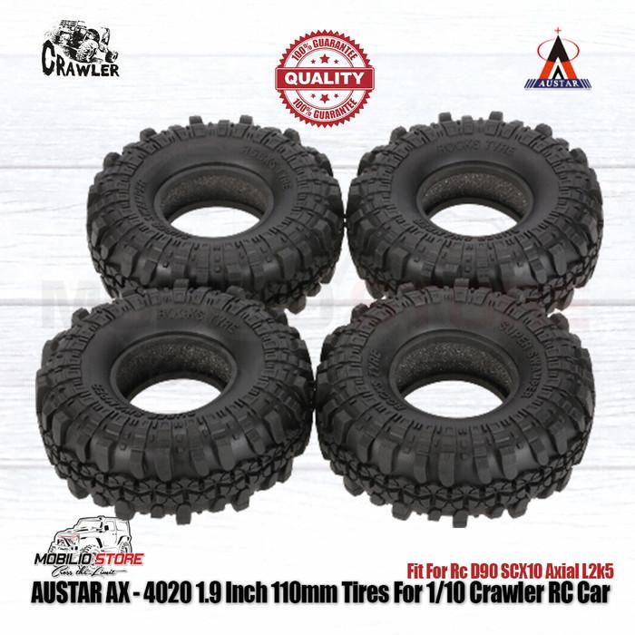 TERBARU Ban Austar AX-4020 Tires 1.9" 4 Pcs for 1/10 RC Crawler Car Adventure TERBARU
