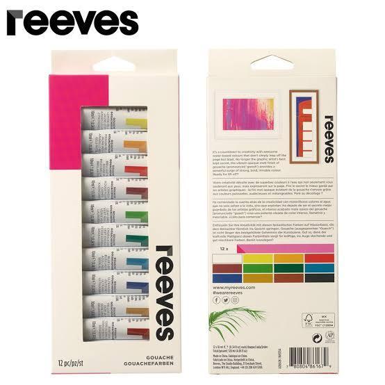 REEVES 12 GOUACHE SET CAT GWOSH