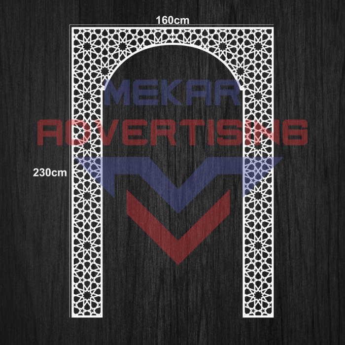 KRAWANGAN PVC BOARD MIHRAB / ORNAMEN PVC FOAM BOARD MIHRAB TEBAL 5MM