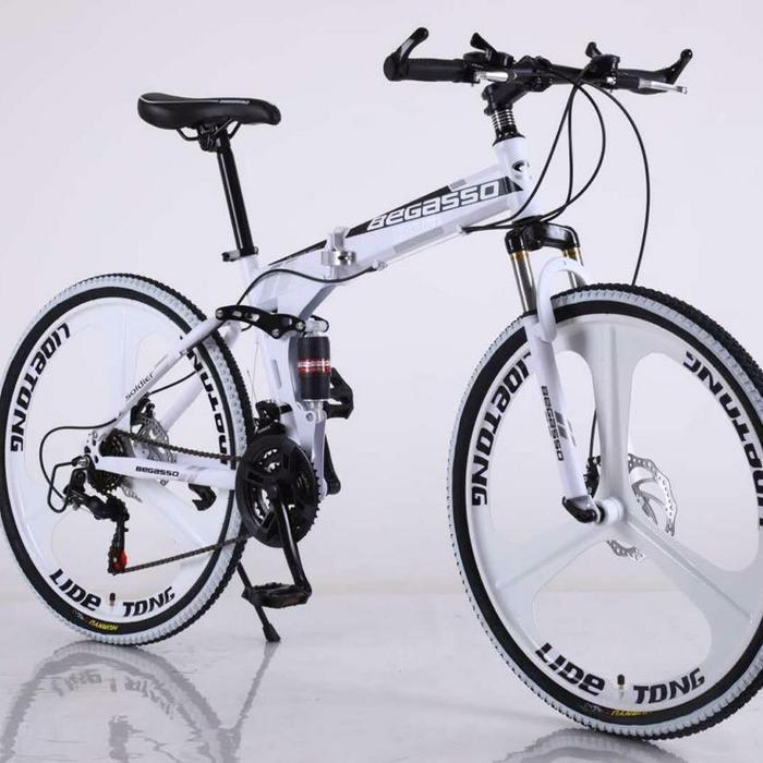 Sepeda Lipat Gunung Import Begasso - Mtb Lipat - Hitam - Hitam