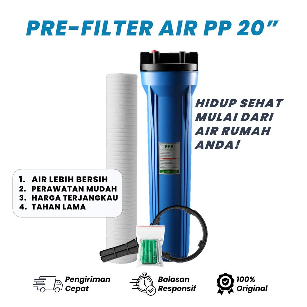 Housing Filter Air Eugen 20 Inch Blue / Transparan