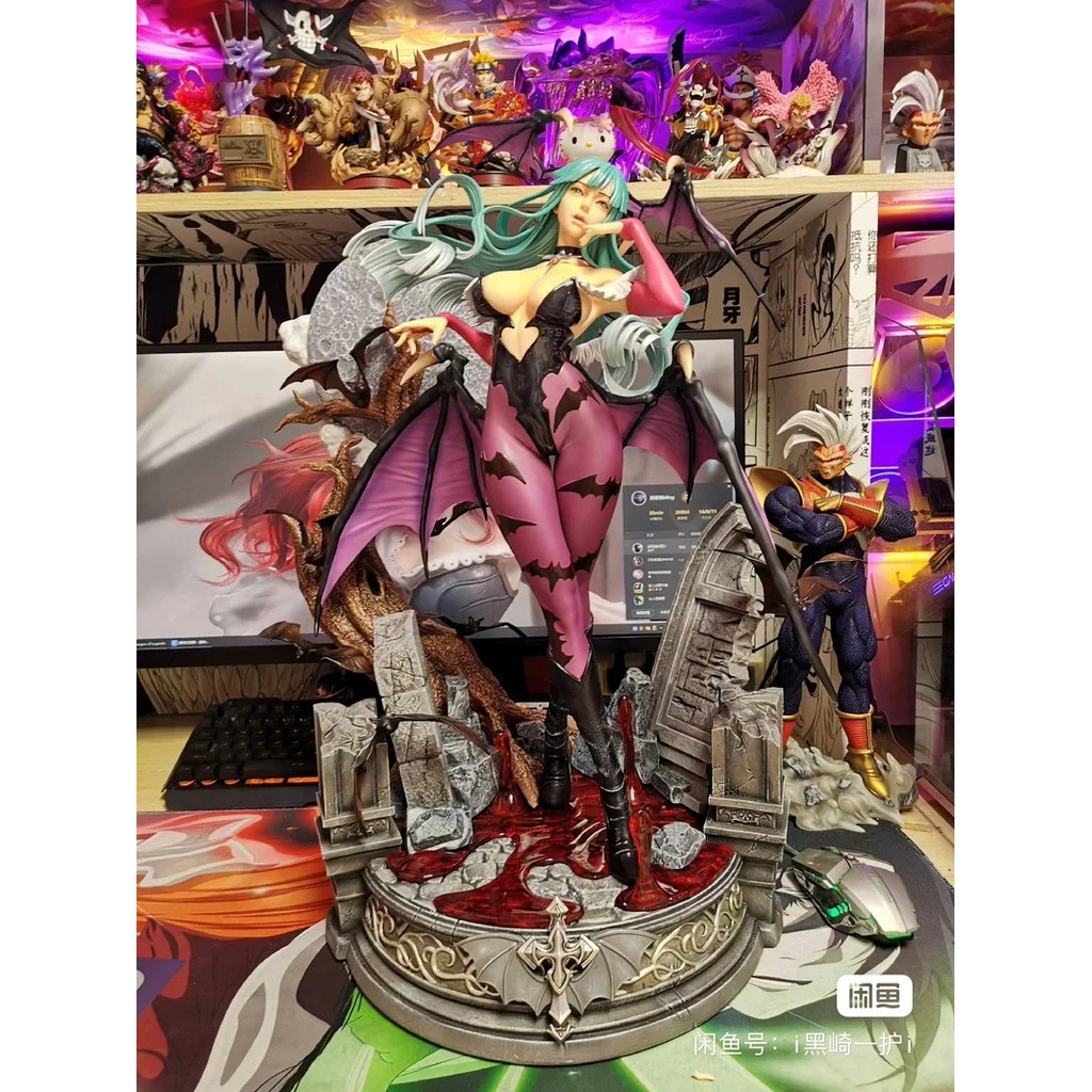 PROMO   64cm Vampire Morrigan Aensland Gk Limited Statue Pvc Figure Aensland Figure Succubus Bishouj