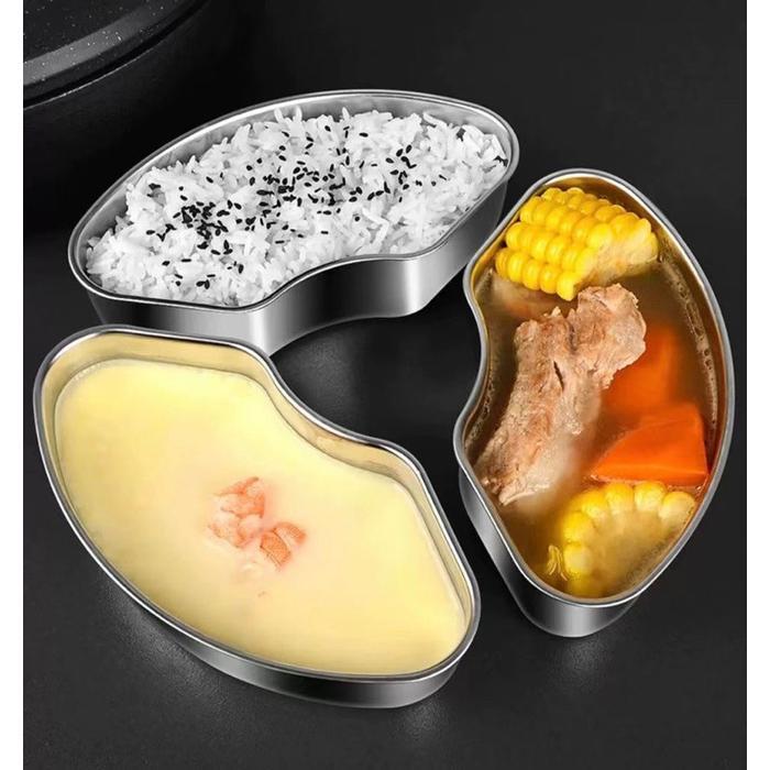 Mangkok Kotak Kukus Panci / Wadah Kukus Makanan Stainless Steel