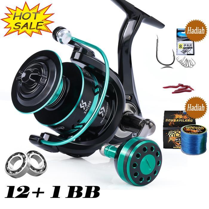 Sougayilang reel pancing 2000/3000/4000 5.1:1Rasio kecepatan rotasi reel power handle reel power