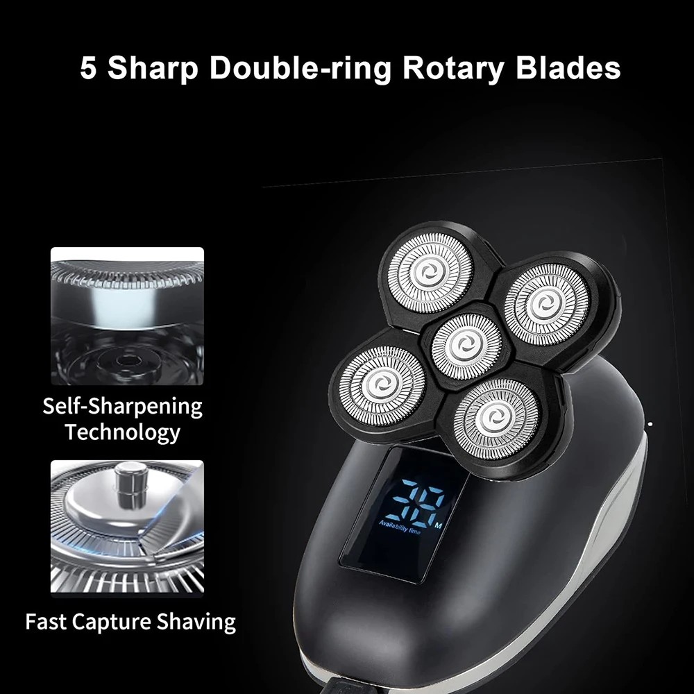 1/4PCS Replacement Shaver Head Electric Shaver 5D Independently 5 Cutter Floating Head Waterproof