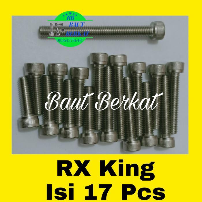 SET BAUT L STAINLESS BLOK MESIN RX KING BAUT BLOK MESIN RK KING RXKING