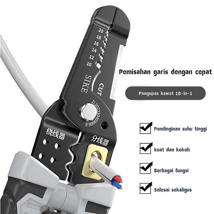 TANG TUKANG LISTRIK TANG PEMOTONG KABEL ALAT PENGUPAS KABEL TEMBAGA TANG PENJEPIT SKUN KABEL