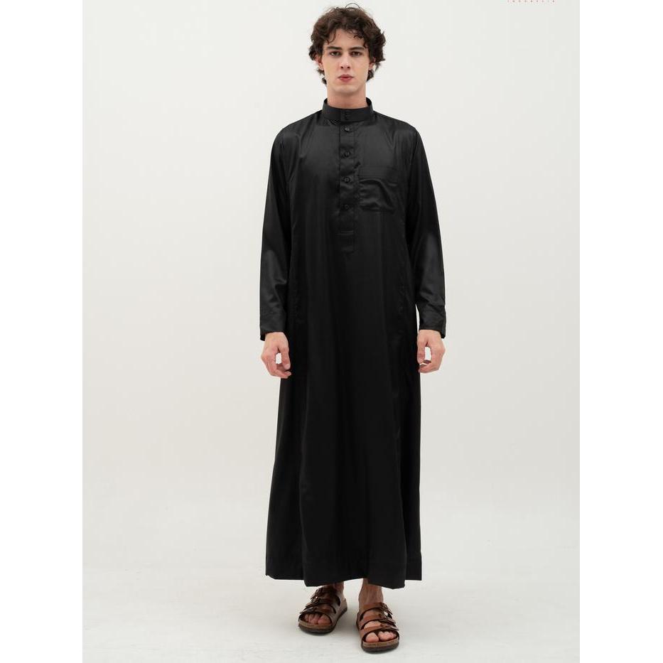 AL Haramain Jubah / Gamis Pria Remaja & Dewasa Viet Polos / Jubah AL Haramain Abu Tua Silver Abu Abu