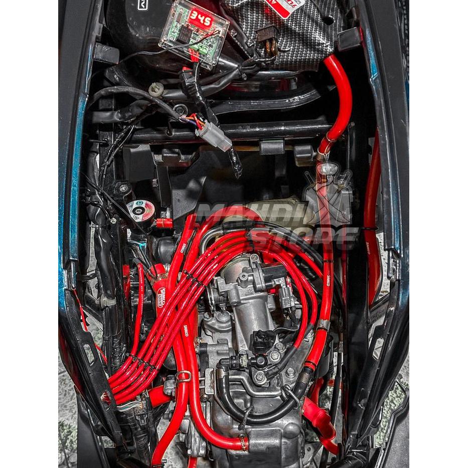 Selang Hawa Head Filter Oli Gardan Radiator Reservoir Motor Mobil Samco Biru Merah Honda Vario Led