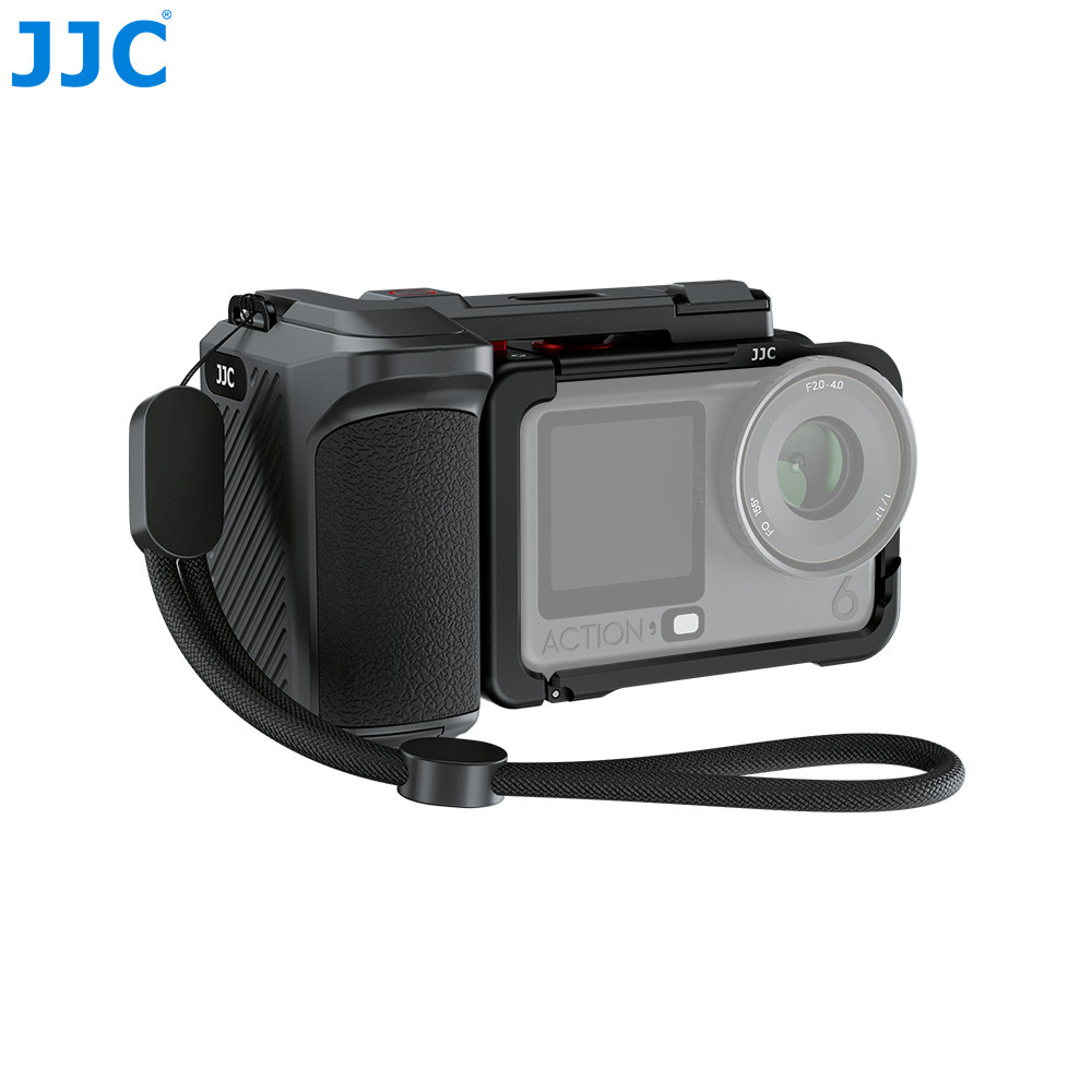 JJC Metal Street Grip Kit for DJI Osmo Action 6 Camera Grip Handle Holder Set Metal Frame Cage