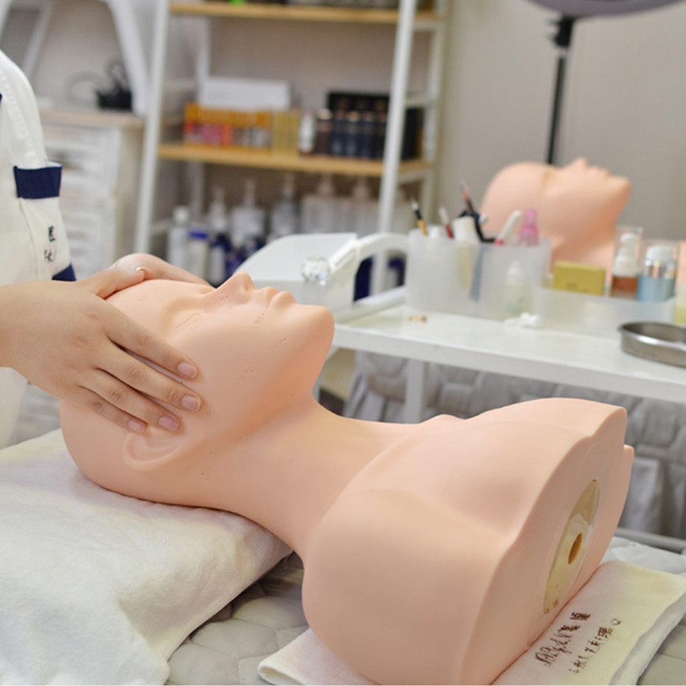 Big Half Body Soft Silicone Cosmetology Mannequin Head For Makeup Grafting Eyebrow Design Massage