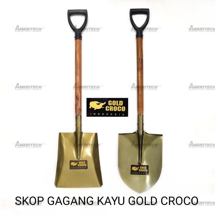 sekop pasir gagang kayu skop